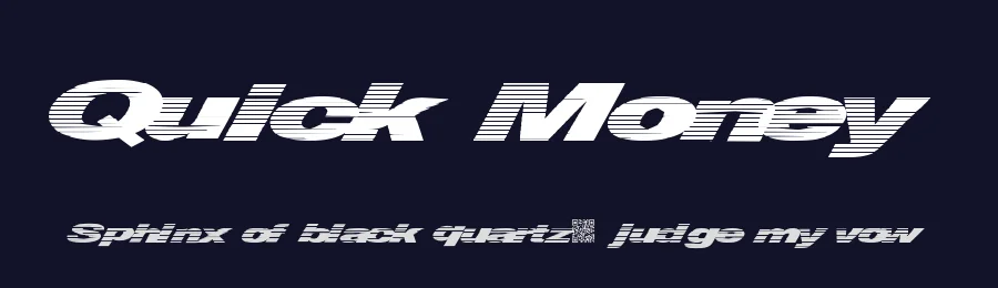 Quick Money by Xerographer Fonts — Decorative Font — thumbnail 2
