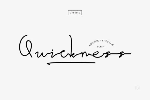 Quickness Font by Grafemars — Script Handwritten Font