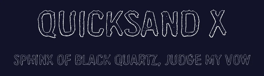 Quicksand X by Juha Korhonen — Decorative Font — thumbnail 2