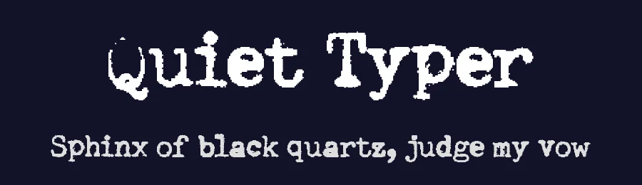 Quiet Typer by Xerographer Fonts — Decorative Font — thumbnail 2