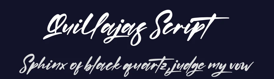 Quillajas Script by Wildan Type — Script Handwritten Font — thumbnail 2