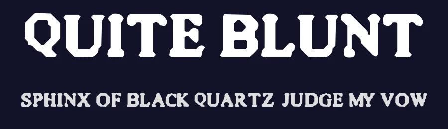 Quite Blunt by Spork Thug Typography — Decorative Font — thumbnail 2