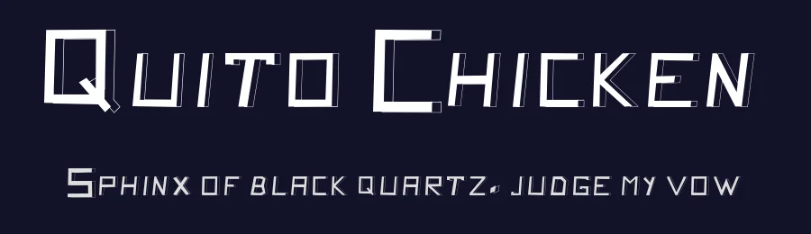Quito Chicken by Adult Human — Decorative Font — thumbnail 2