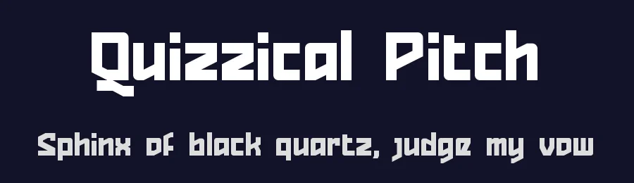 Quizzical Pitch by Scott Byrne — Display Font — thumbnail 2