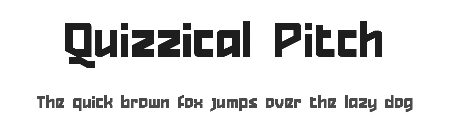 Quizzical Pitch by Scott Byrne β Display Font