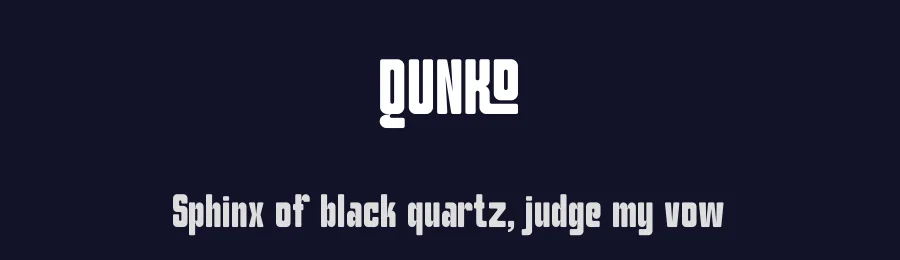 Qunko by Riyadh Rahman — Sans Serif Font — thumbnail 2