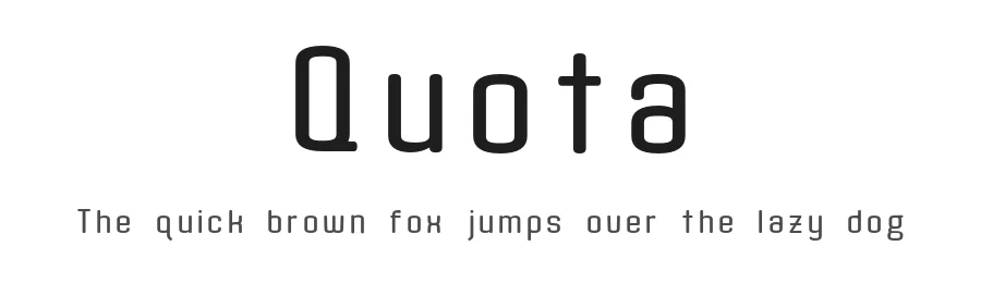 Quota by Ryan Williamson β Sans Serif Font