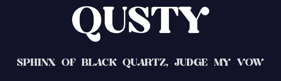 Qusty by Graphicxell — Decorative Font — thumbnail 2