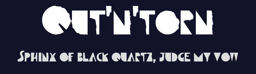 Qut'n'torn by KindredSpiritArtStudio — Decorative Font — thumbnail 2