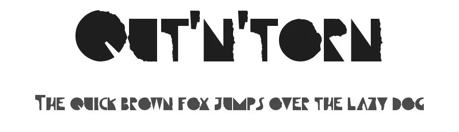 Qut'n'torn by KindredSpiritArtStudio — Decorative Font