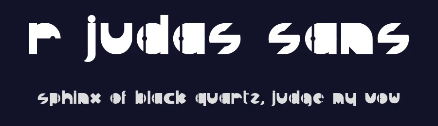 R Judas Sans by Projeto Tipo da Fonte — Decorative Font — thumbnail 2