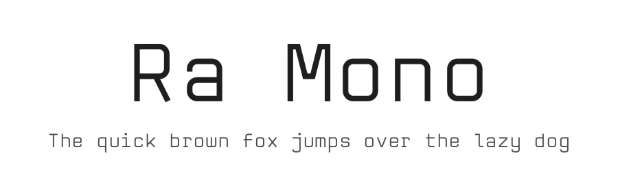 Ra Mono by Rahman Yerli β Sans Serif Font