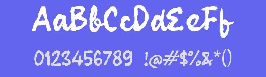 Raba Rough by wepfont.com — Script Handwritten Font — thumbnail 3