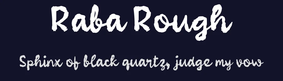 Raba Rough by wepfont.com — Script Handwritten Font — thumbnail 2