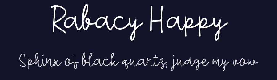 Rabacy Happy by wepfont.com — Script Handwritten Font — thumbnail 2
