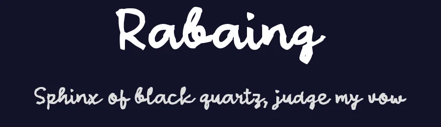 Rabaing by wepfont.com — Script Handwritten Font — thumbnail 2
