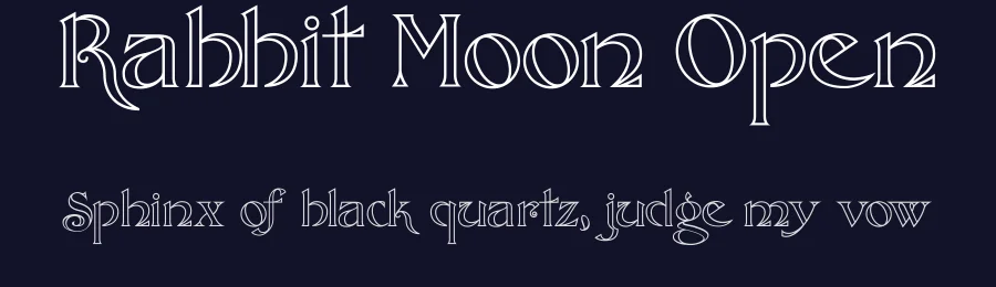 Rabbit Moon Open by SleepyGecko — Decorative Font — thumbnail 2