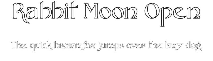 Rabbit Moon Open by SleepyGecko — Decorative Font