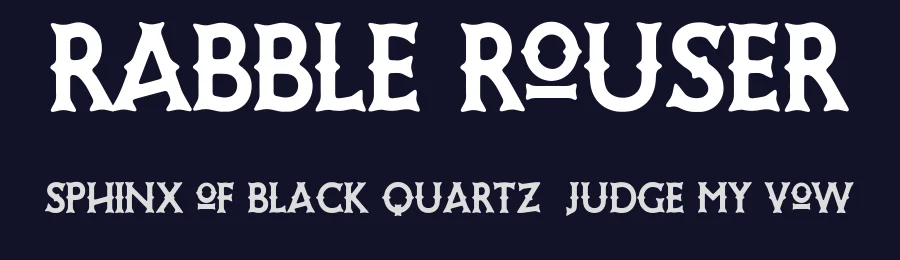 Rabble Rouser by Michael Hassler — Decorative Font — thumbnail 2