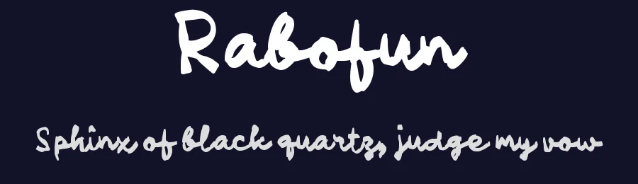 Rabofun by wepfont.com — Script Handwritten Font — thumbnail 2