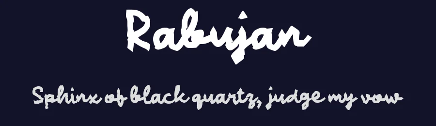 Rabujan by wepfont.com — Script Handwritten Font — thumbnail 2