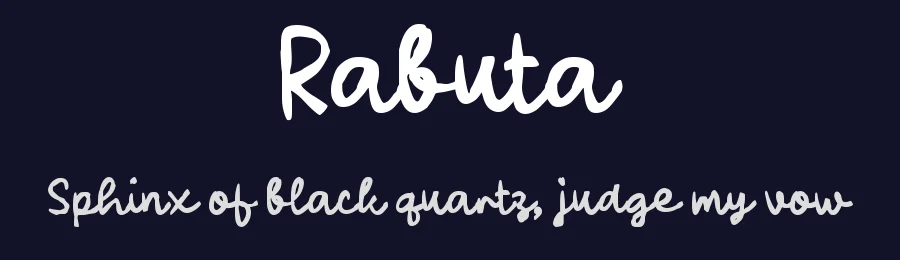 Rabuta by wepfont.com — Script Handwritten Font — thumbnail 2