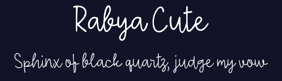 Rabya Cute by wepfont.com — Script Handwritten Font — thumbnail 2