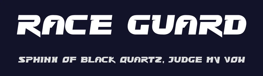 Race Guard by | Prast Art |  - https://dayfonts.com/prast-art/ — Display Font — thumbnail 2