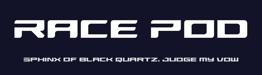 Race Pod by Iconian Fonts — Display Font — thumbnail 2