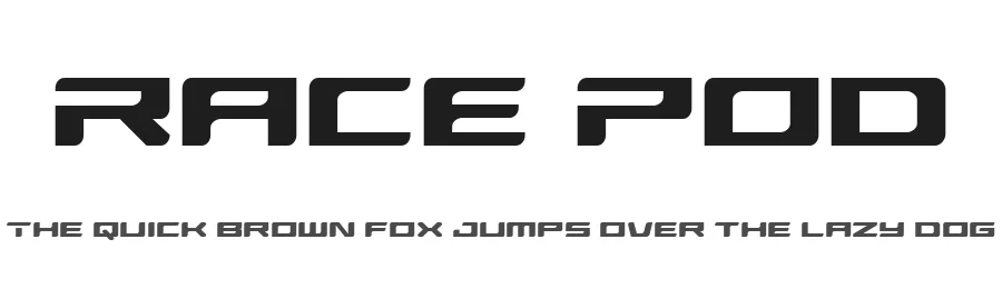 Race Pod by Iconian Fonts — Display Font