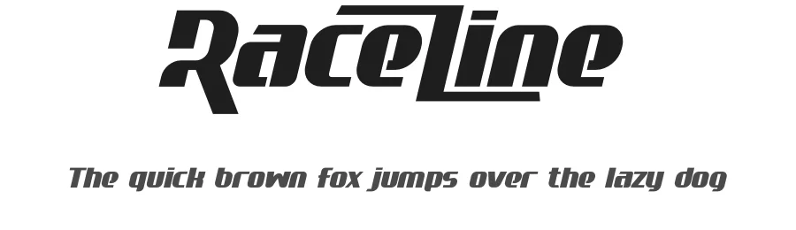 Raceline by Mocha Frappuccino — Display Font