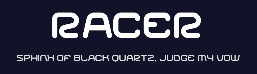 Racer by onezero — Display Font — thumbnail 2