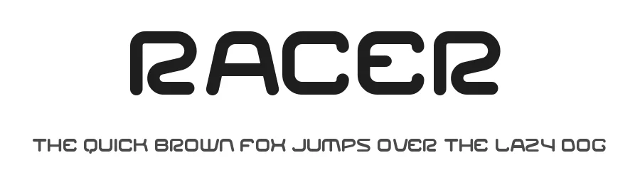 Racer by onezero — Display Font