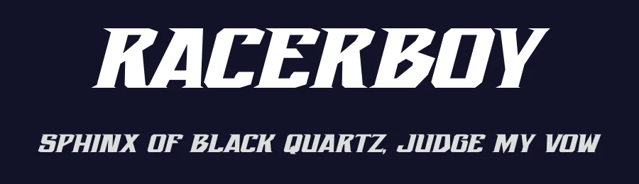 Racerboy by Gassstype — Display Font — thumbnail 2