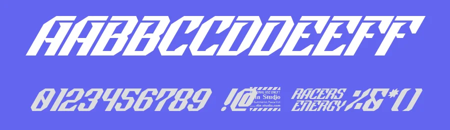 Racers Energy by Din Studio — Display Font — thumbnail 3