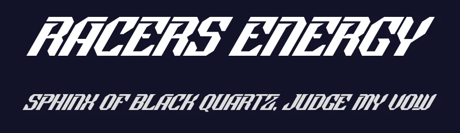 Racers Energy by Din Studio — Display Font — thumbnail 2