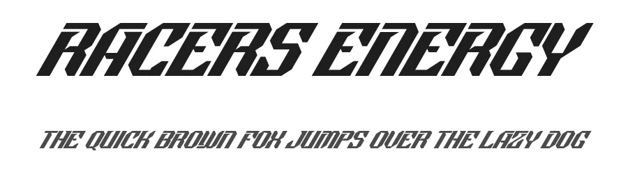 Racers Energy by Din Studio — Display Font