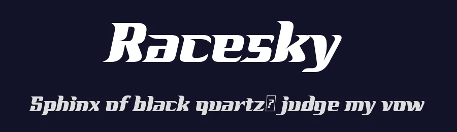 Racesky by Ahmad Zulfikar Ali — Display Font — thumbnail 2
