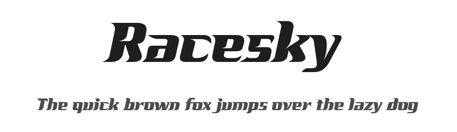 Racesky by Ahmad Zulfikar Ali — Display Font