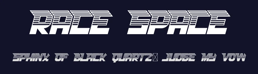 Race Space by Yahhya Anas — Display Font — thumbnail 2