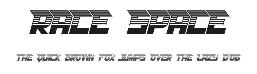 Race Space by Yahhya Anas โ Display Font