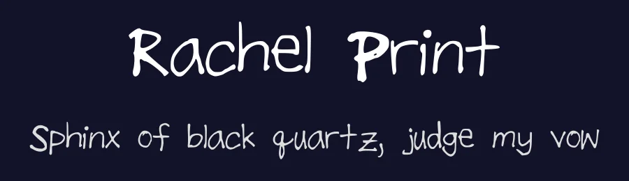Rachel Print by Rachel Ro — Script Handwritten Font — thumbnail 2