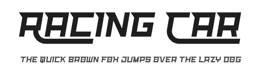 Racing Car by Kong Font — Display Font