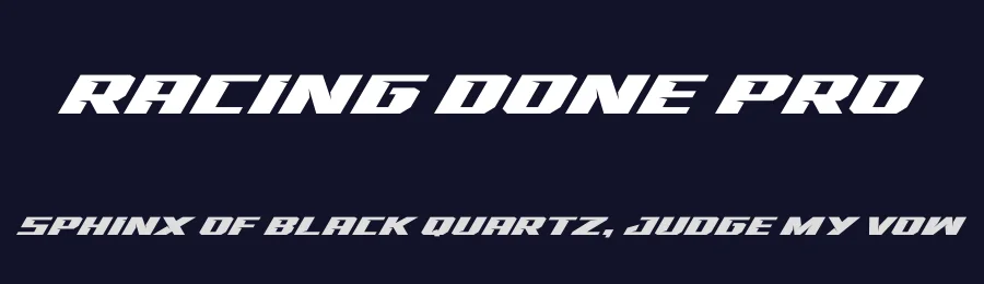 Racing Done Pro by Multype Studio — Display Font — thumbnail 2