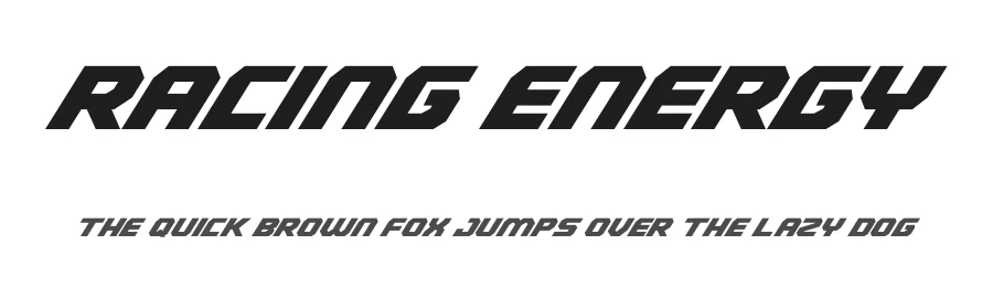 Racing Energy by Multype Studio — Display Font