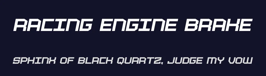 Racing Engine Brake by Multype Studio — Display Font — thumbnail 2
