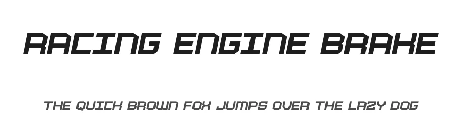 Racing Engine Brake by Multype Studio β Display Font