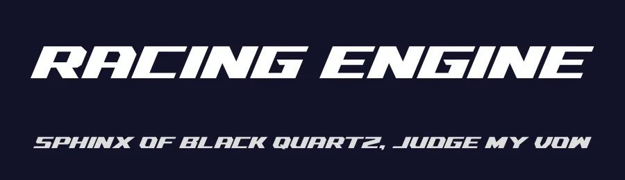 Racing Engine by Multype Studio — Display Font — thumbnail 2