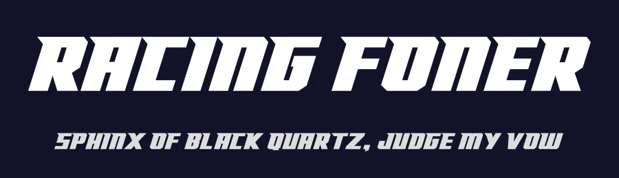 Racing Foner by Multype Studio — Display Font — thumbnail 2