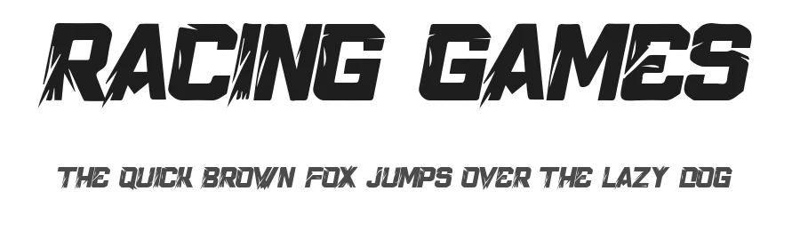 Racing Games by Octotype  | Thomas Boucherie — Display Font